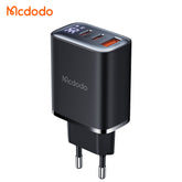 FONTE CARREGADOR MCDODO COM DISPLAY DIGITAL 30W USB + TIPO C DUAL